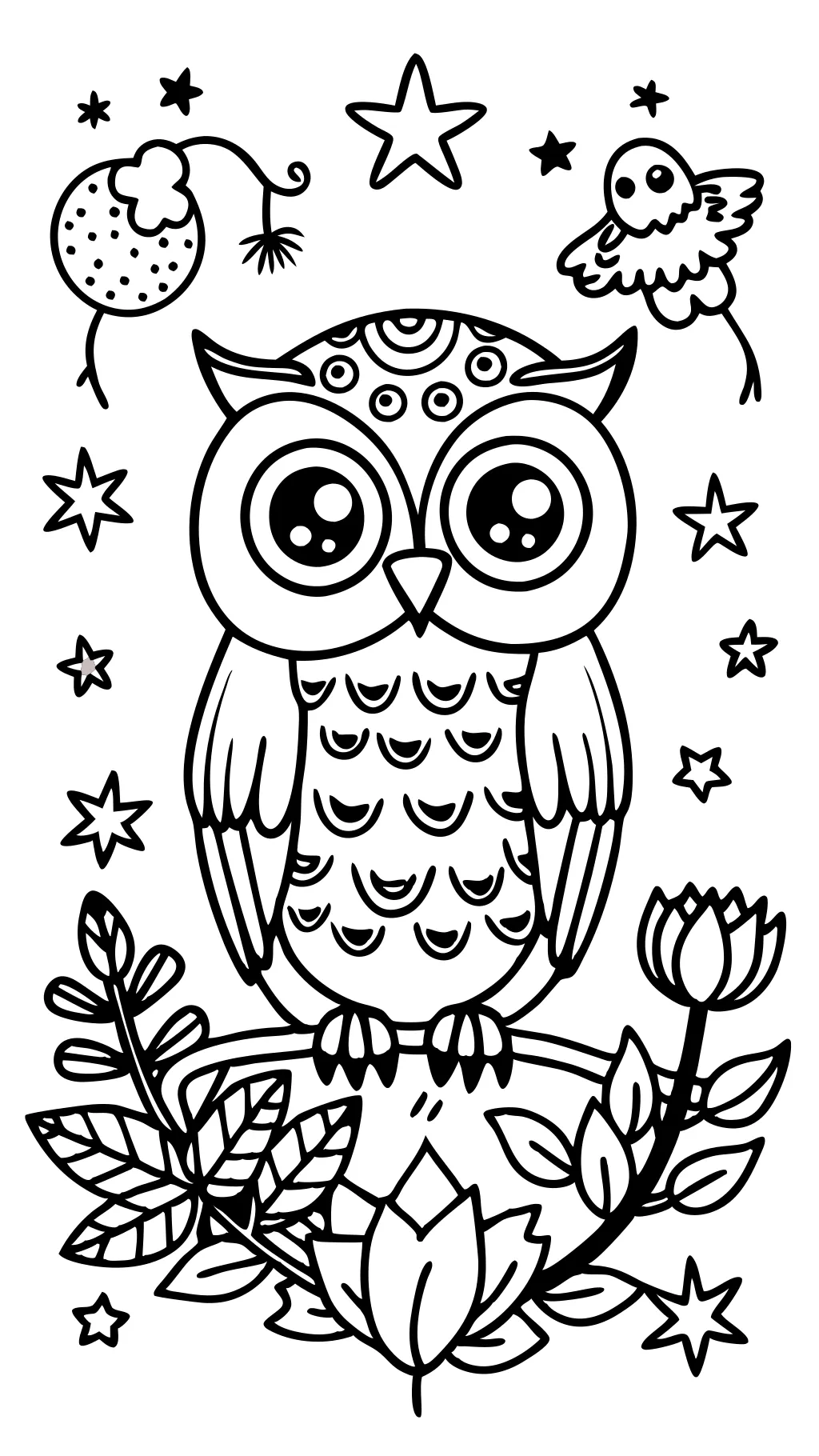 coloriages de hibou